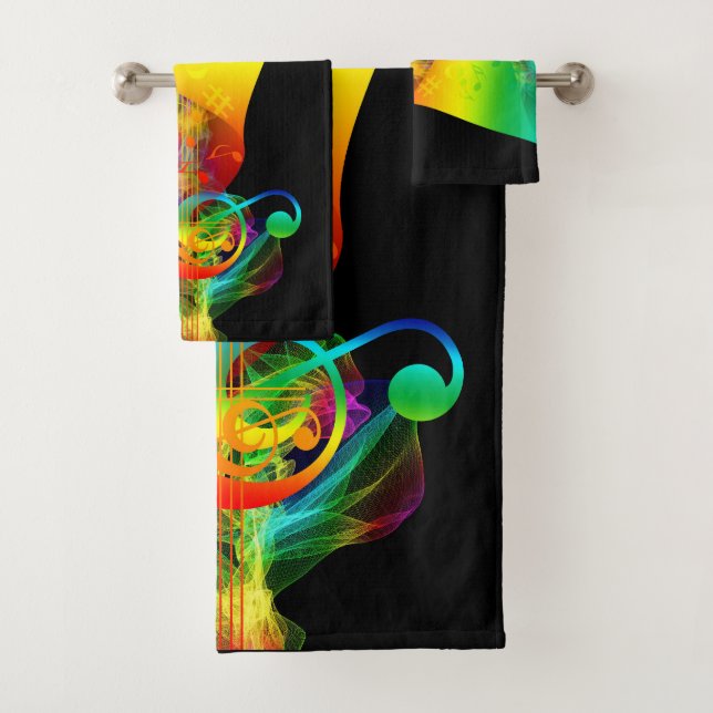 Livin Leben Lovin Musik!! Neuheit Badhandtuch Set (Insitu)