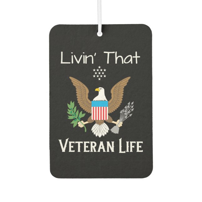 Livin' That Veteran Life Air Freshener Autolufterfrischer (Vorderseite)