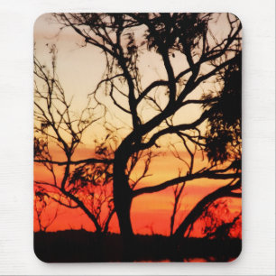 Living Art: Sunset Nature Silhouette Mousepad