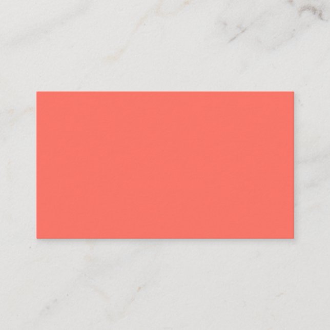 Living Coral Business Card Visitenkarte (Vorderseite)