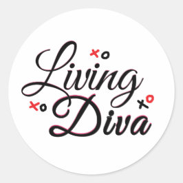 Living Diva Classic Round Stickers