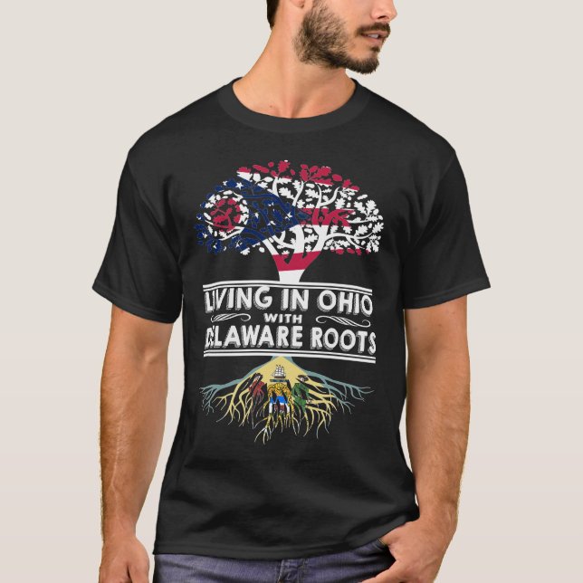 Living in Ohio with Delaware Roots T-Shirt (Vorderseite)