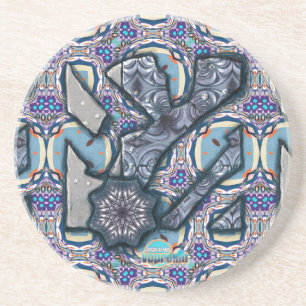 Living Metal No. 2 von Alexandra Cook aka Linandar Sandstein Untersetzer