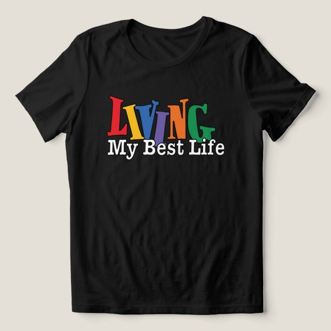 Living My Best Life Tri-Blend Shirt (Design Vorderseite)