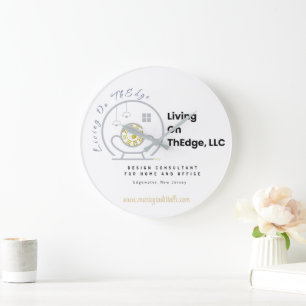 Living On ThEdge, LLC Logo Acryl-Wanduhr Große Wanduhr
