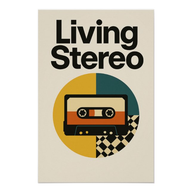 Living Stereo - Groove Retro Poster (Vorderseite)