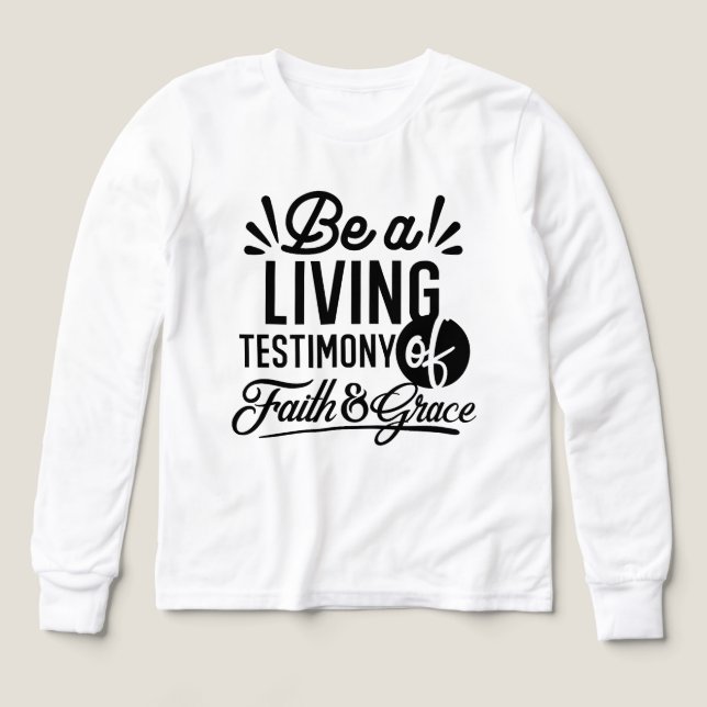 Living Testimony Bible Quote Christian Motivation (Design Vorderseite)