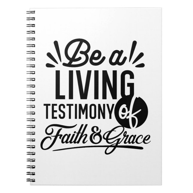 Living Testimony Bible Quote Christian Motivation Notizblock (Vorderseite)