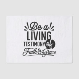 Living Testimony Bible Quote Christian Motivation Seidenpapier