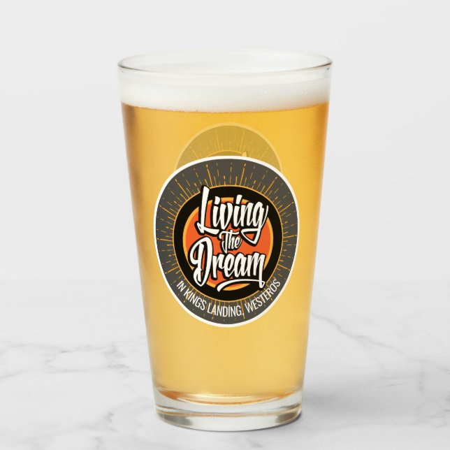 Living the Dream Glas (Vorne (Gefüllt))