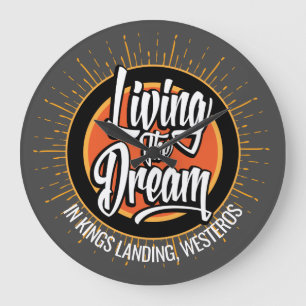 Living the Dream Große Wanduhr