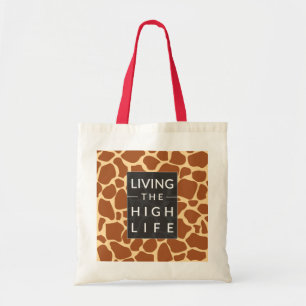 Living the High Life Giraffe Print Tote Bag Tragetasche