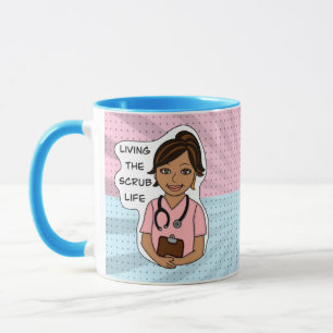 Living the Scrub Life Medical Professional Humor Tasse