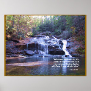 Living Water John 7:38 POSTER DRUCKEN