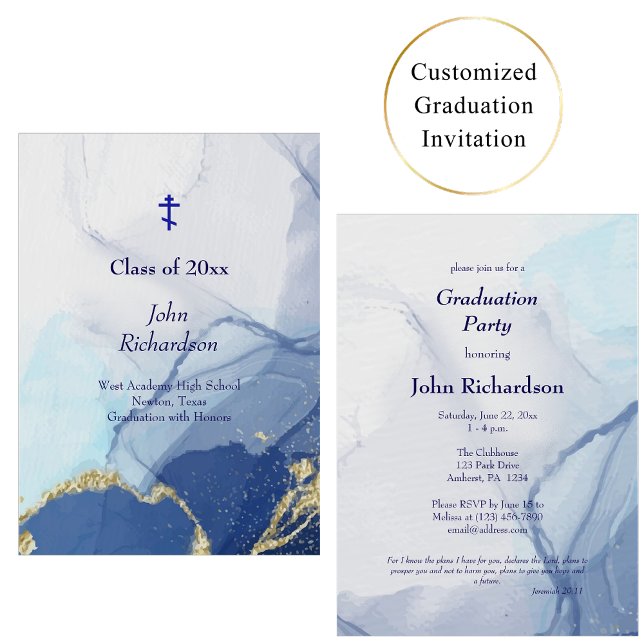 Living Waters 2025 Graduation Party orthodox Einladung (Von Creator hochgeladen)