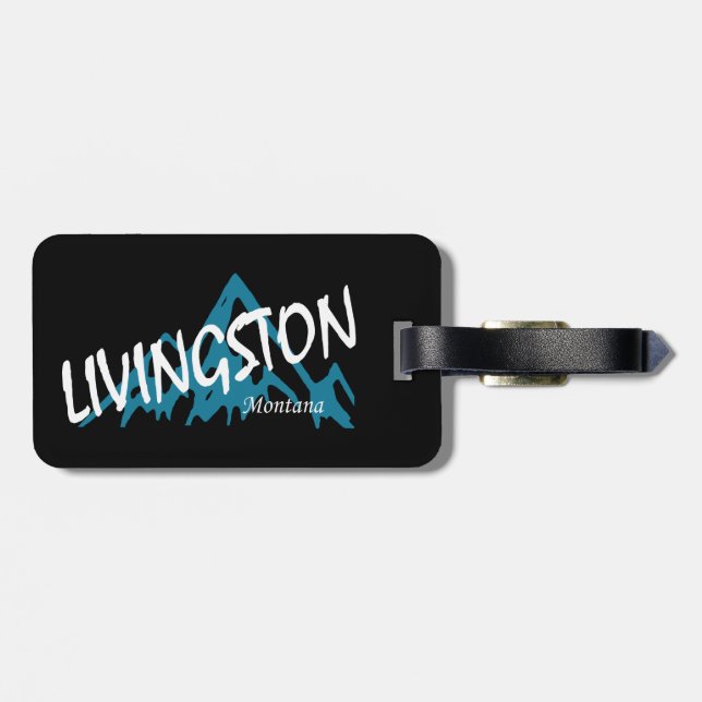 Livingston Montana Berg Gepäckanhänger (Rückseite horizontal)