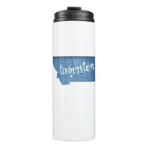 Livingston Montana Holzmaserung Thermosbecher