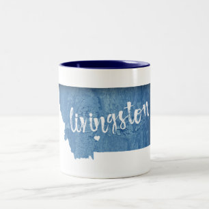 Livingston Montana Holzoptik Zweifarbige Tasse