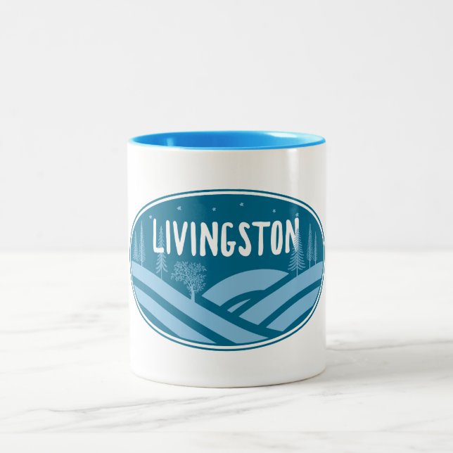 Livingston Montana Outdoors Zweifarbige Tasse (Mittel)