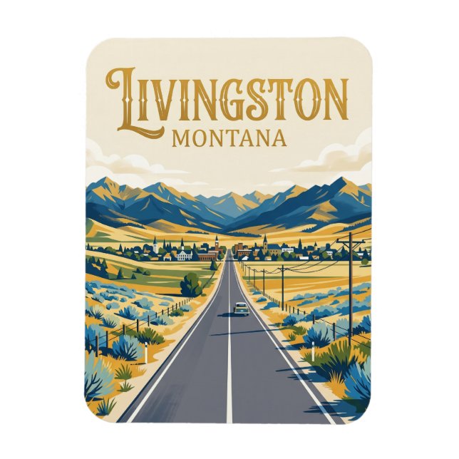Livingston USA Magnet (Vertikal)