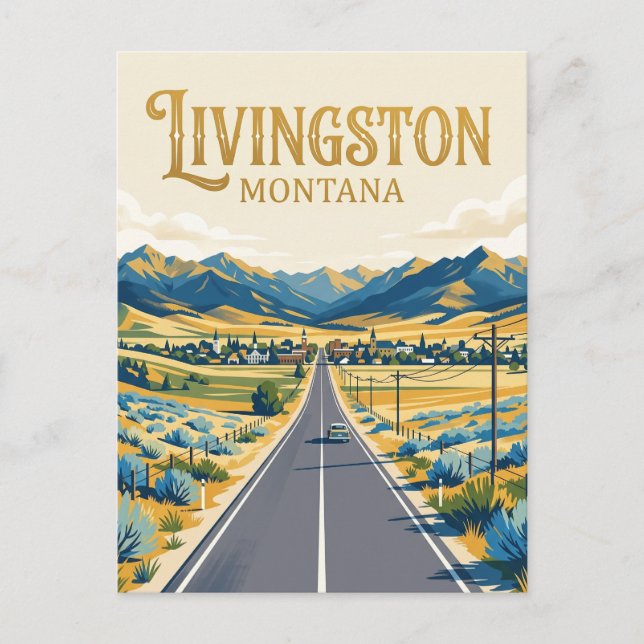 Livingston USA Postkarte (Vorderseite)