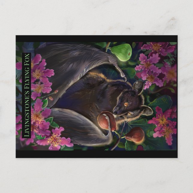Livingstone Flying Fox Postkarte (Vorderseite)