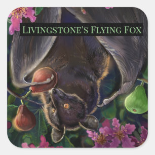 Livingstone Flying Fox Quadratischer Aufkleber