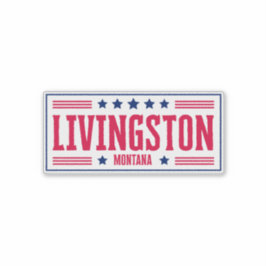 LIVINGSTONE MONTANA Stars & Streifen Aufkleber