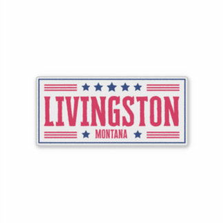 LIVINGSTONE MONTANA Stars & Streifen Aufkleber