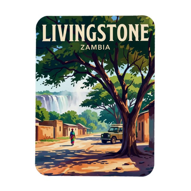 Livingstone, Sambia Sambia Magnet (Vertikal)
