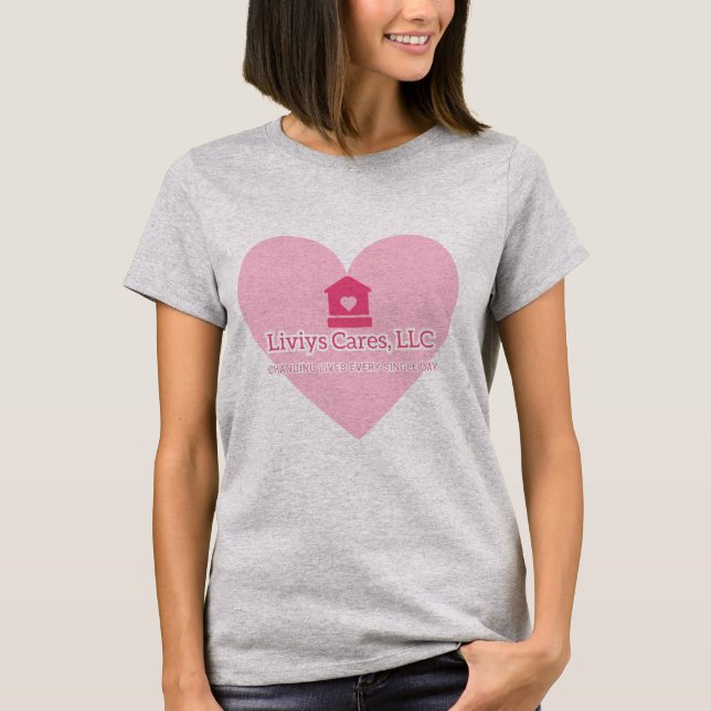 Liviys Cares Logo T-Shirt (Vorderseite)