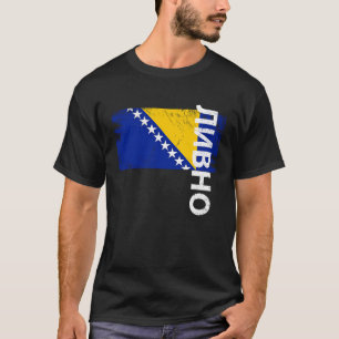 Livno-Bosnienflagge für bosnische Männer Frauen Ki T-Shirt