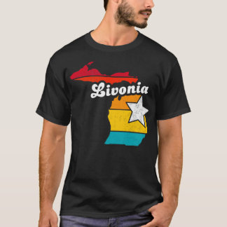 Livonia Michigan Vintag Distressed Souvenir 2 T-Shirt