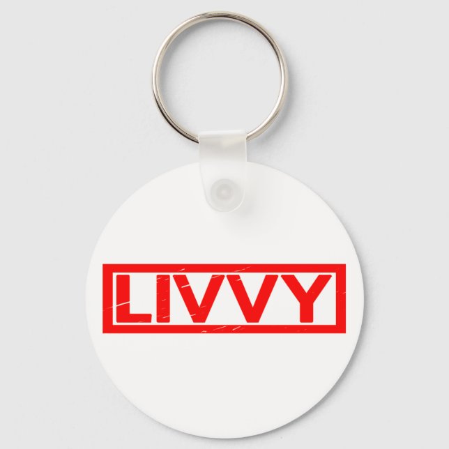 Livvvy-Briefmarke Schlüsselanhänger (Vorderseite)