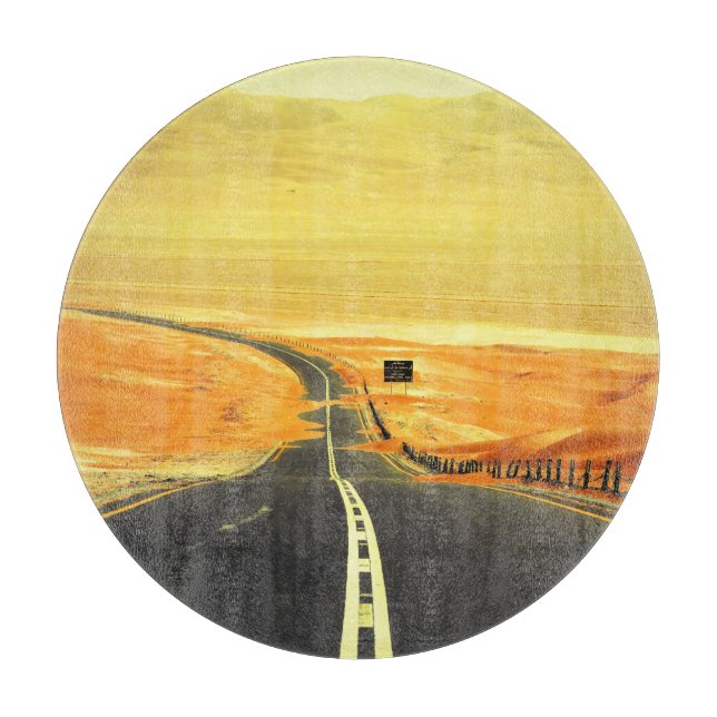 Liwa Oasis Asphalt Road, Dunes. Schneidebrett (Vorderseite)