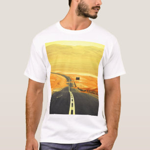 Liwa Oasis Asphalt Road, Dunes. T-Shirt