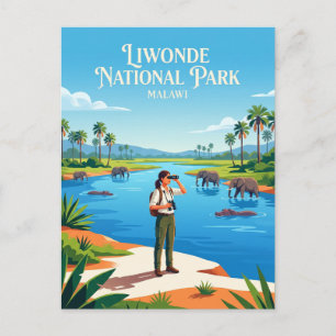 Liwonde-Nationalpark Malawi Postkarte