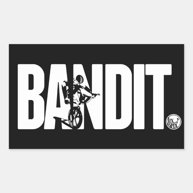 LixBMX "Bandit"-Aufkleber Rechteckiger Aufkleber (Vorderseite)