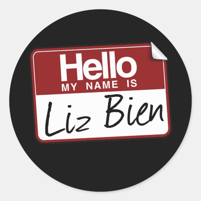 LIZ BIEN RUNDER AUFKLEBER (Vorderseite)