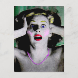 Liz ist entsetzt und erschreckt postkarte