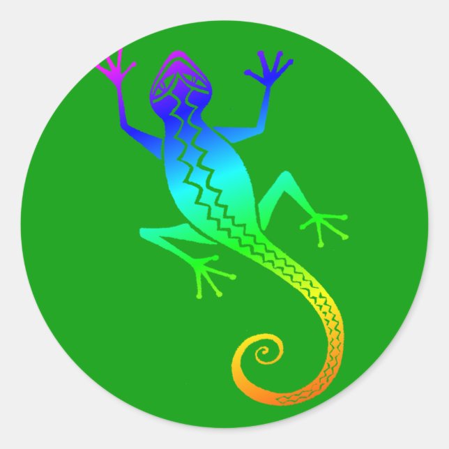 Lizard /8 runder aufkleber (Vorderseite)