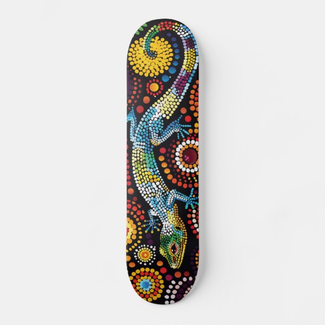 Lizard - Aborigine Style - Skateboard Deck (Vorderseite)