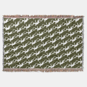 Lizard Art Blankets Reptile Lizard Throw Blanket Decke