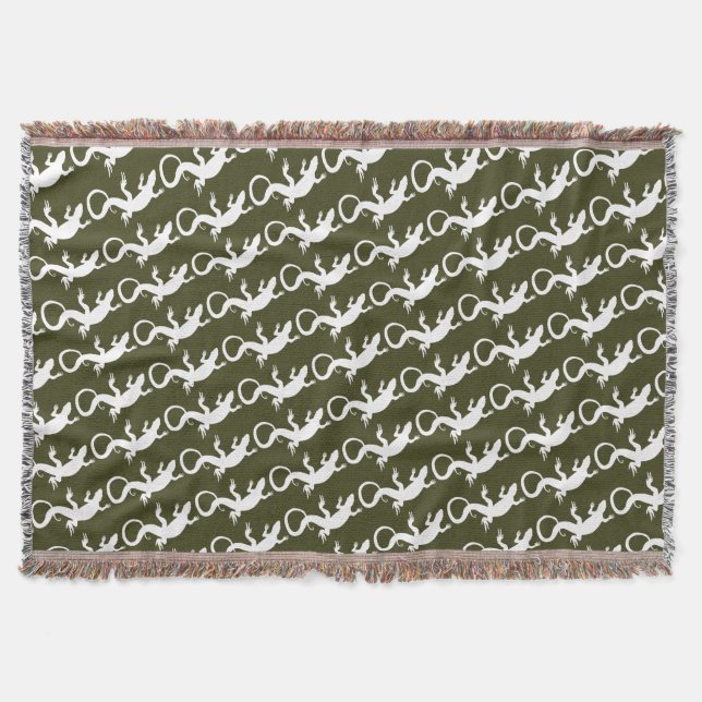 Lizard Art Blankets Reptile Lizard Throw Blanket Decke (Vorderseite)