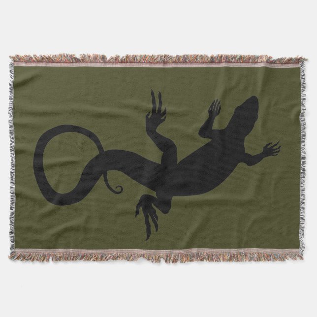 Lizard Art Blankets Reptile Lizard Throw Blanket Decke (Vorderseite)