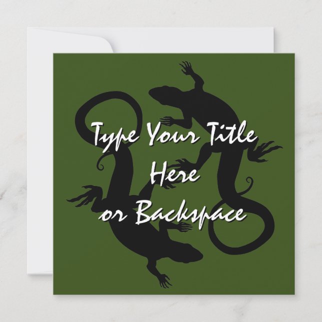 Lizard Art Einladungen Personalisiert Reptile UAWG (Vorderseite)