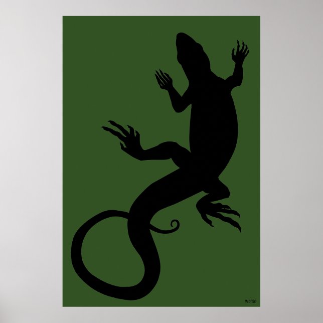 Lizard Art Poster Reptile Art druckt Poster groß (Vorne)