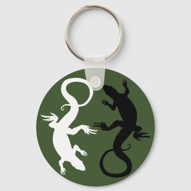 Lizard Art Schlüsselanhänger Cool Retro Reptile Ar (Vorderseite)