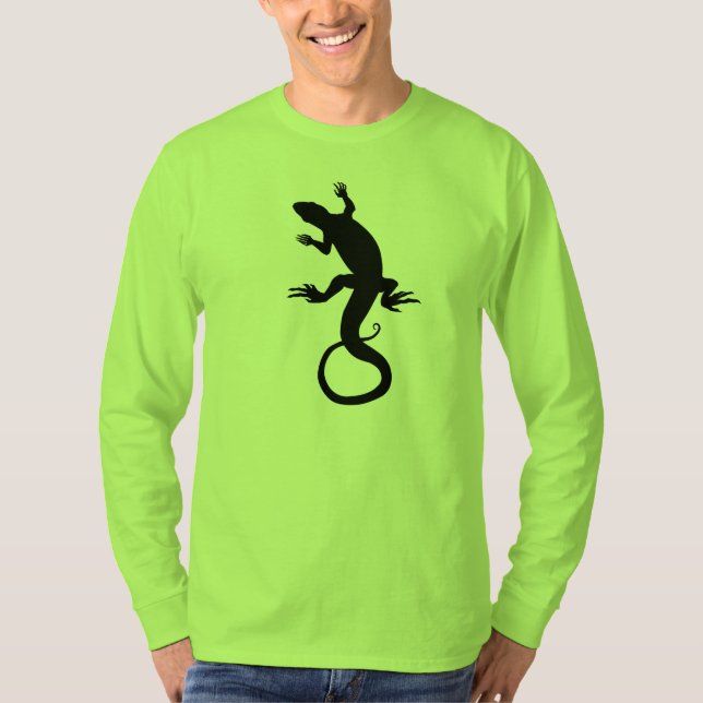 Lizard Art Shirts Langschläfenbefruchtete T - Shir (Vorderseite)