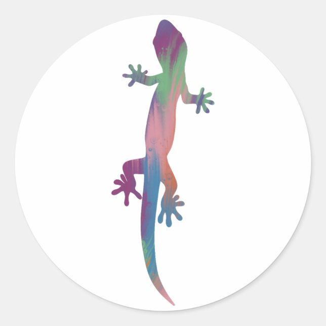 Lizard-Aufkleber im Acrylstil Runder Aufkleber (Vorderseite)